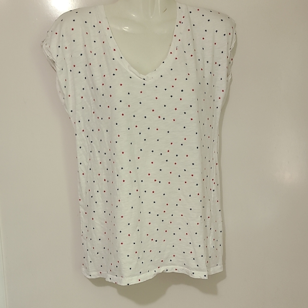 Christian Siriano Cream Relaxed Fit Short Sleeve Tee